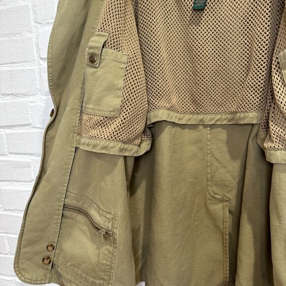 Vintage Orvis Chore Barn Field Elbow Patches Jacket Khaki Tan Men's Large - Picture 6 of 10